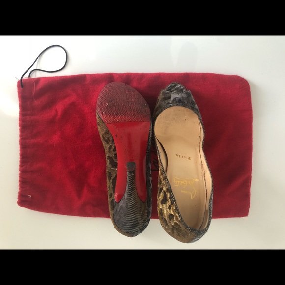 Sparkle effect leopard Christian Louboutins - Picture 3 of 5